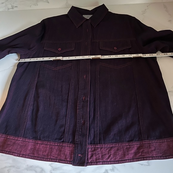 Vintage Y3K maternity collection, purple washed denim jacket - Picture 2 of 15